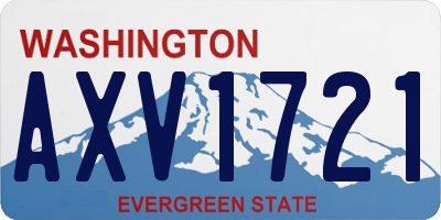 WA license plate AXV1721
