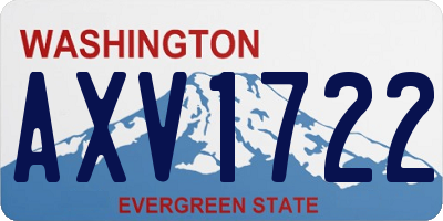 WA license plate AXV1722