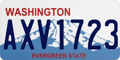 WA license plate AXV1723