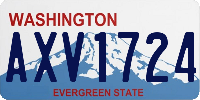 WA license plate AXV1724