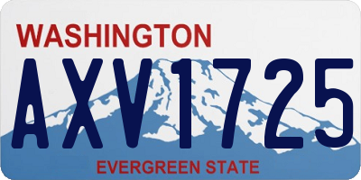 WA license plate AXV1725