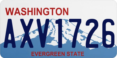 WA license plate AXV1726
