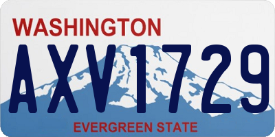 WA license plate AXV1729
