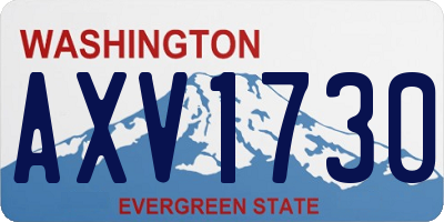 WA license plate AXV1730