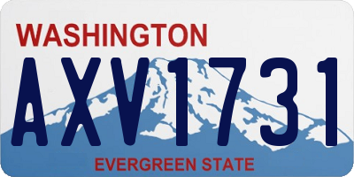 WA license plate AXV1731