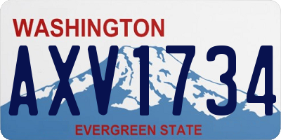 WA license plate AXV1734
