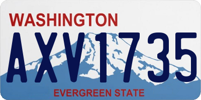 WA license plate AXV1735