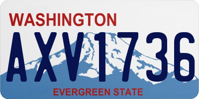 WA license plate AXV1736