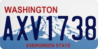 WA license plate AXV1738