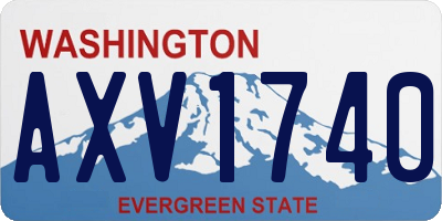 WA license plate AXV1740