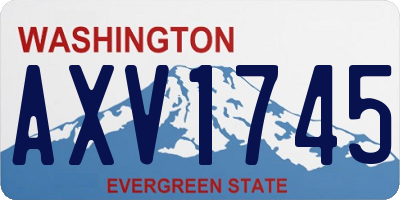 WA license plate AXV1745