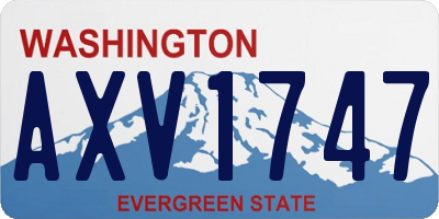WA license plate AXV1747