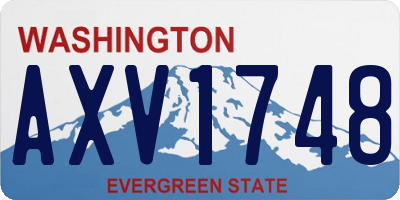 WA license plate AXV1748