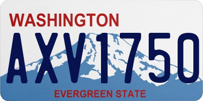 WA license plate AXV1750