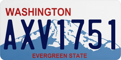 WA license plate AXV1751