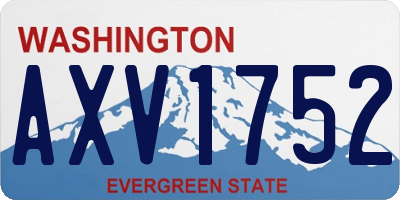WA license plate AXV1752