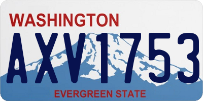 WA license plate AXV1753