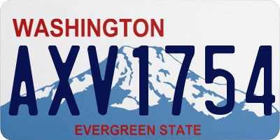 WA license plate AXV1754
