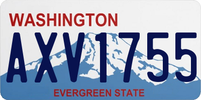WA license plate AXV1755