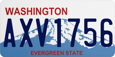 WA license plate AXV1756