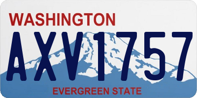 WA license plate AXV1757