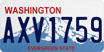 WA license plate AXV1759