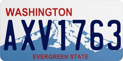 WA license plate AXV1763