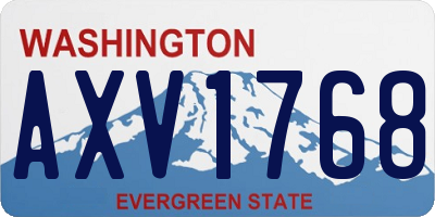 WA license plate AXV1768