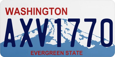 WA license plate AXV1770