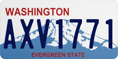 WA license plate AXV1771
