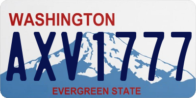 WA license plate AXV1777