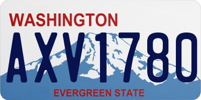 WA license plate AXV1780