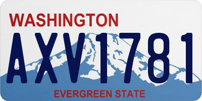 WA license plate AXV1781