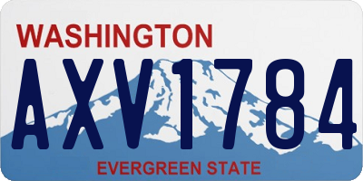 WA license plate AXV1784