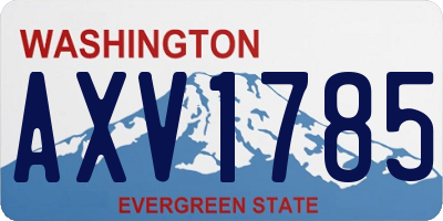 WA license plate AXV1785