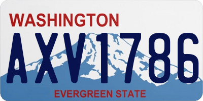 WA license plate AXV1786