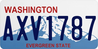 WA license plate AXV1787