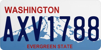 WA license plate AXV1788
