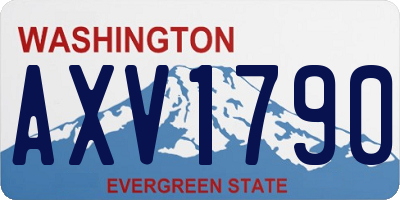 WA license plate AXV1790