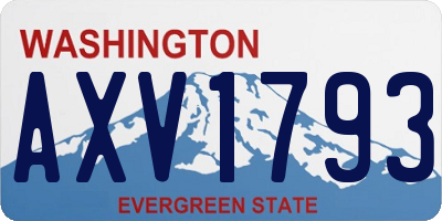 WA license plate AXV1793