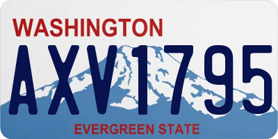WA license plate AXV1795