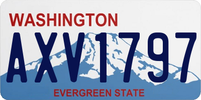 WA license plate AXV1797