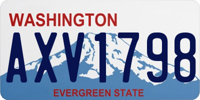 WA license plate AXV1798