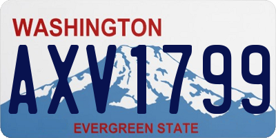 WA license plate AXV1799