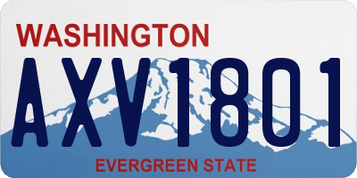 WA license plate AXV1801