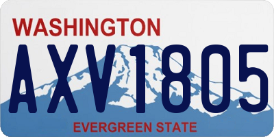WA license plate AXV1805