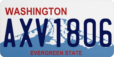 WA license plate AXV1806