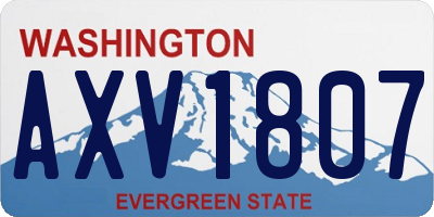WA license plate AXV1807