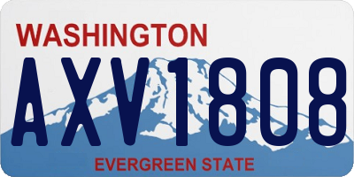 WA license plate AXV1808