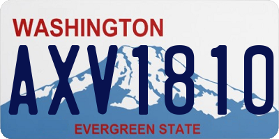 WA license plate AXV1810